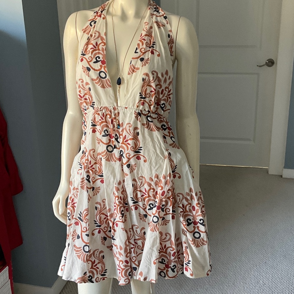 NWT deep V halter dress